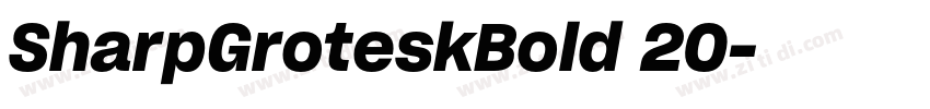 SharpGroteskBold 20字体转换